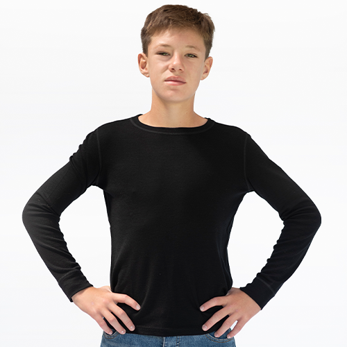 Primera Capa Camiseta Adolescentes 100% Lana Merino