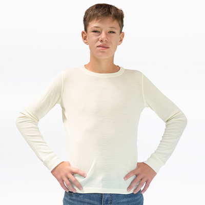 Primera Capa Camiseta Adolescentes 100% Lana Merino