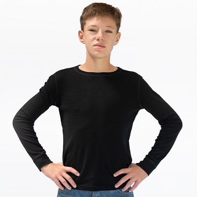 Primera Capa Camiseta Adolescentes 100% Lana Merino